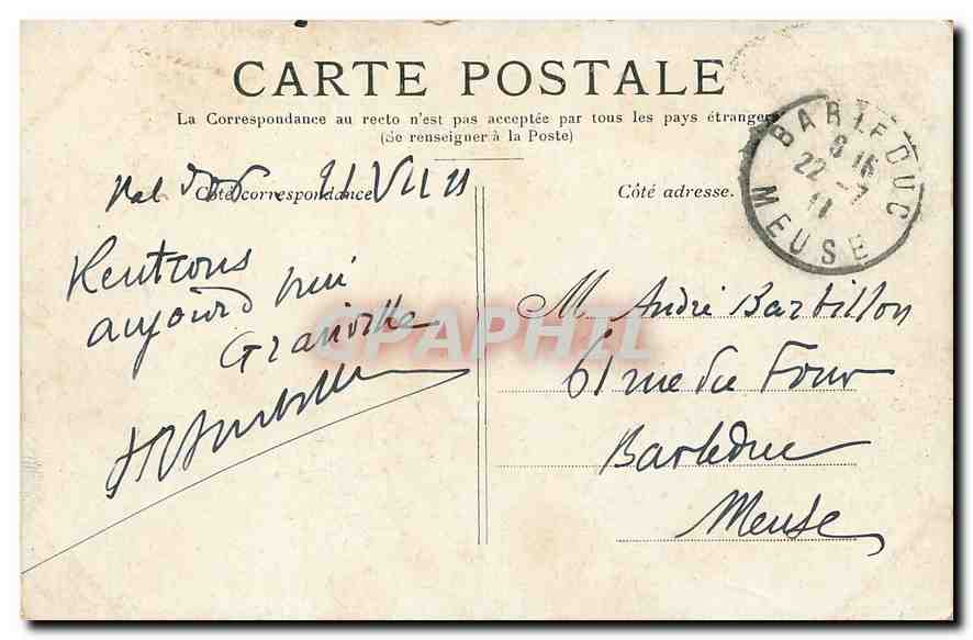 CPA Paris l'Hotel de Ville  — Rückseite