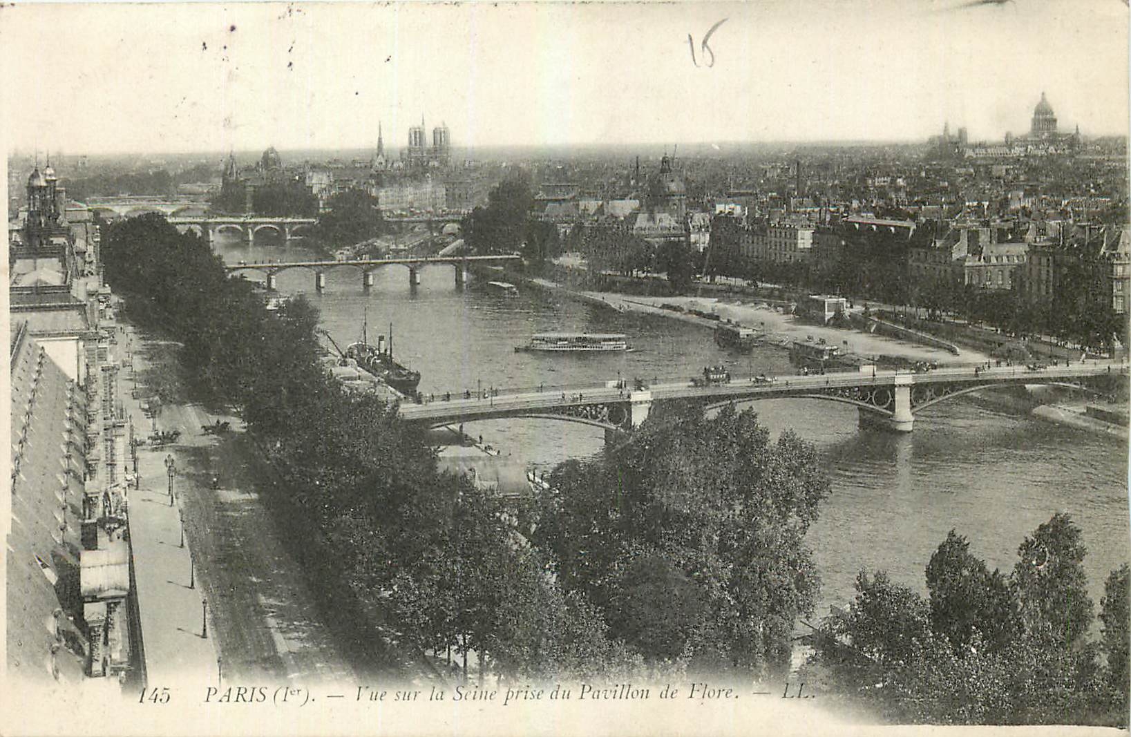 CPA Paris Vue sur la Seine prise du Pavillon de Flore 