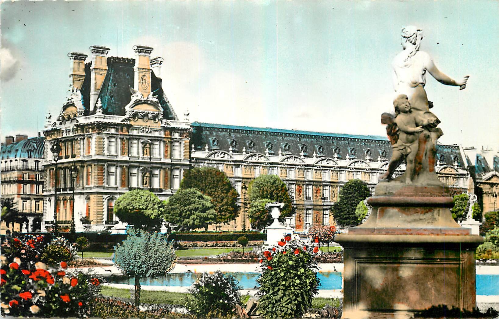CPA Paris Jardin des Tuileries et le Pavillon de Marsan 
