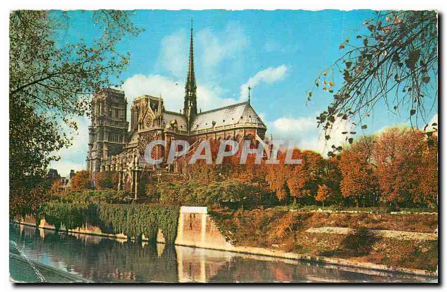 CPA Paris l'Abside de la Cathedrale Notre Dame 
