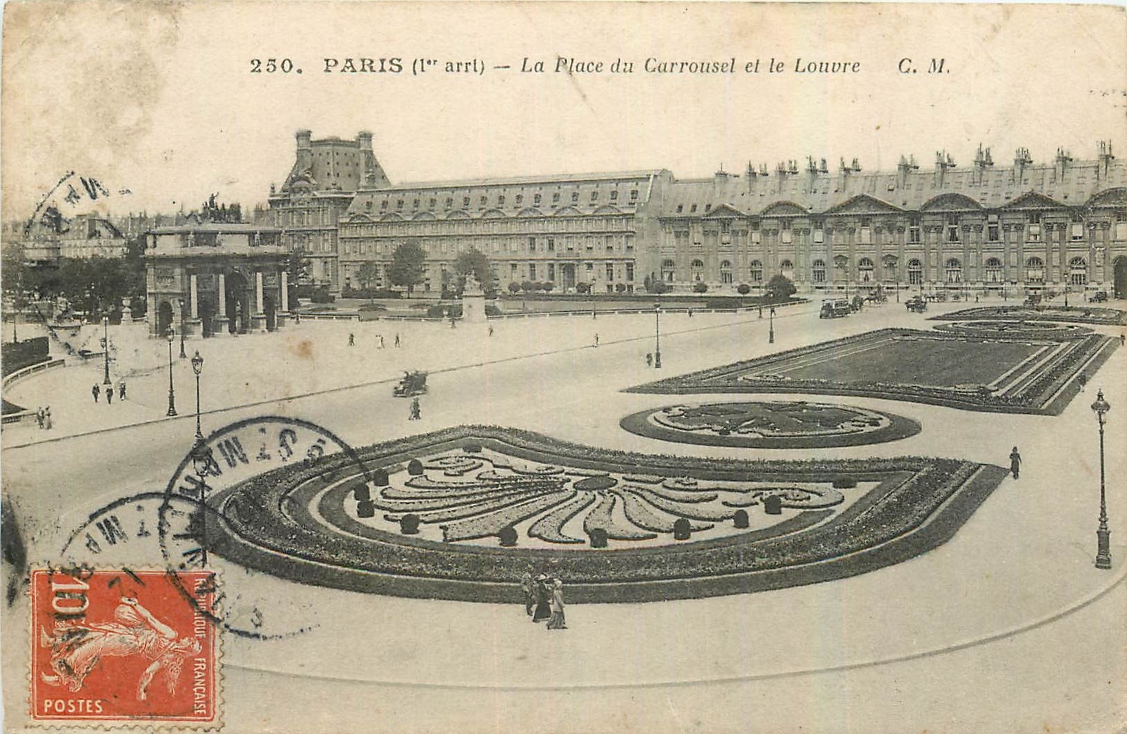 CPA Paris La Place du Carrousel et le Louvre 