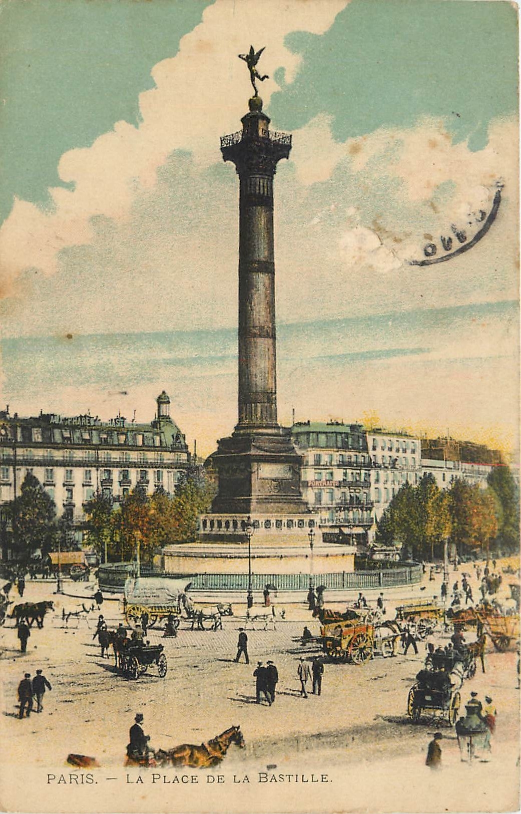 CPA Paris La Place de la Bastille 