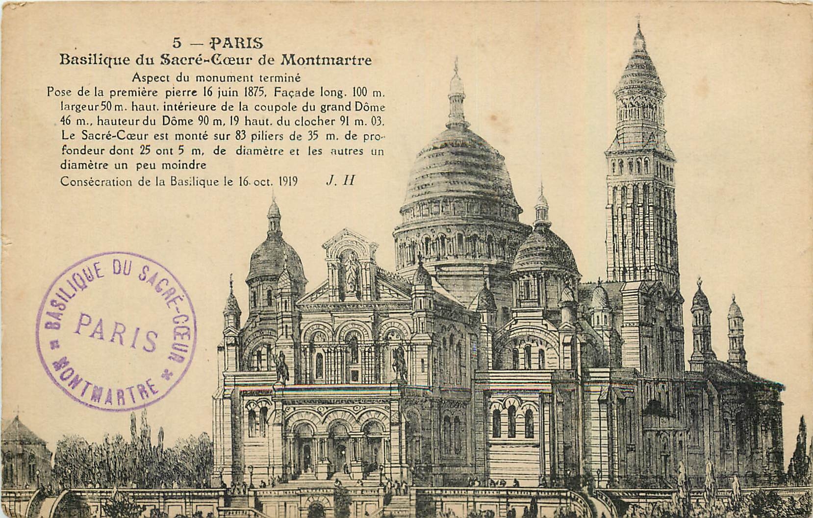 CPA Paris Basilique du Sacre coeur de Montmartre 