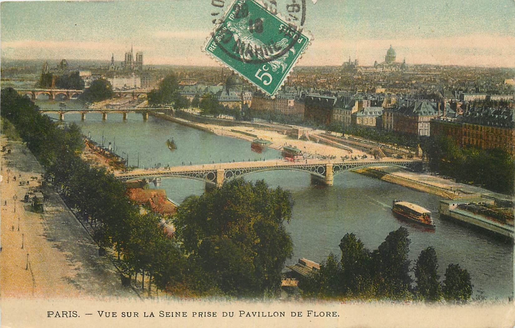 CPA Paris Vue sur la Seine prise du Pavillon de Flore 