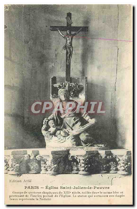 CPA Paris Eglise Saint Julien le Pauvre 