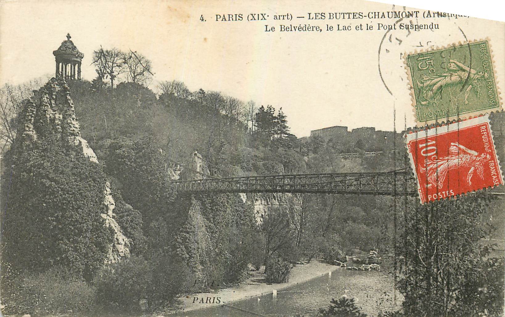 CPA Paris Les Buttes Chaumont Artistique 