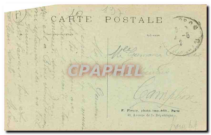 CPA Paris Les Buttes Chaumont Artistique  — Rückseite