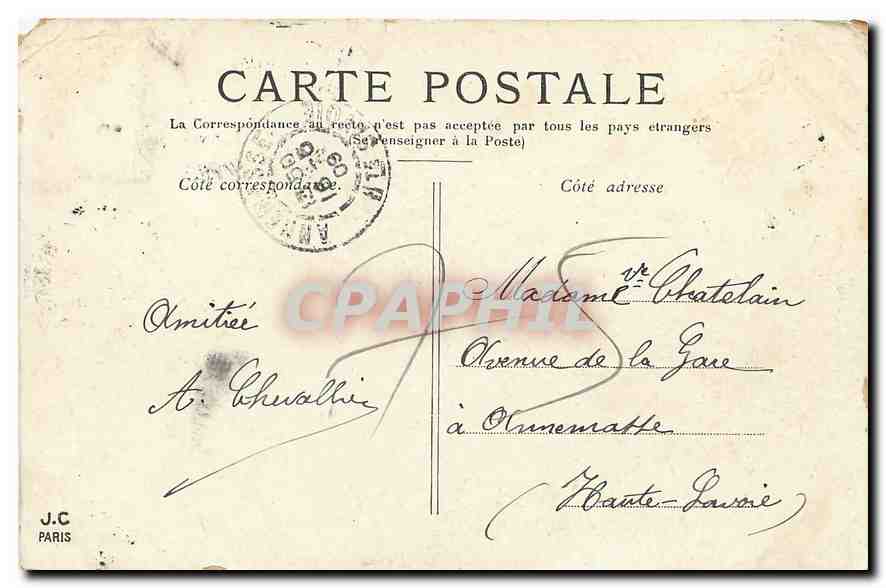 CPA Paris Le Grand Palais Champs Elysees  — Rückseite