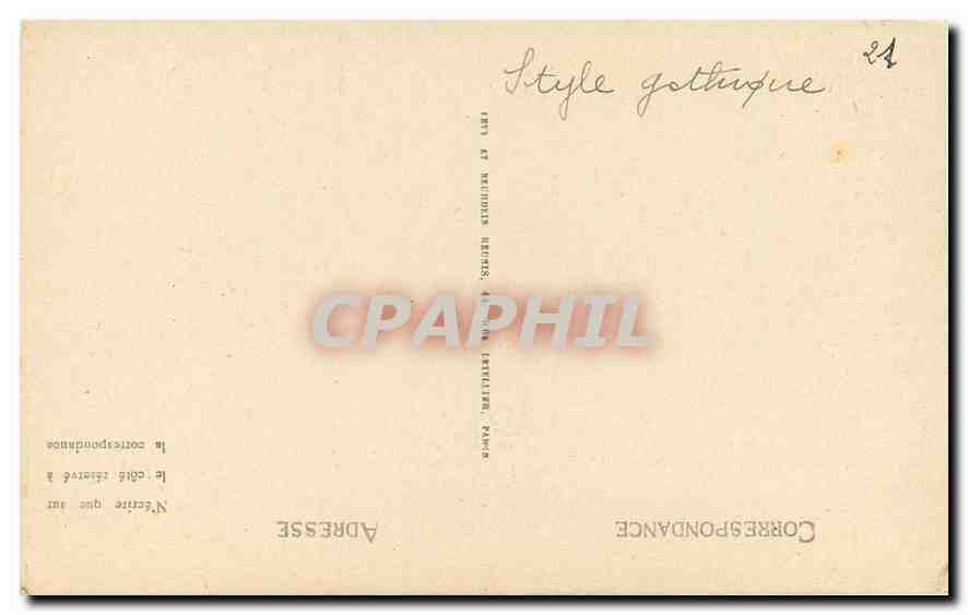 CPA Paris Notre Dame la Nef  — Rückseite