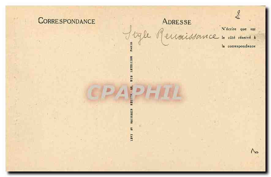 CPA Paris Le Palais de Louvre Porte Jean Gonjon  — Rückseite