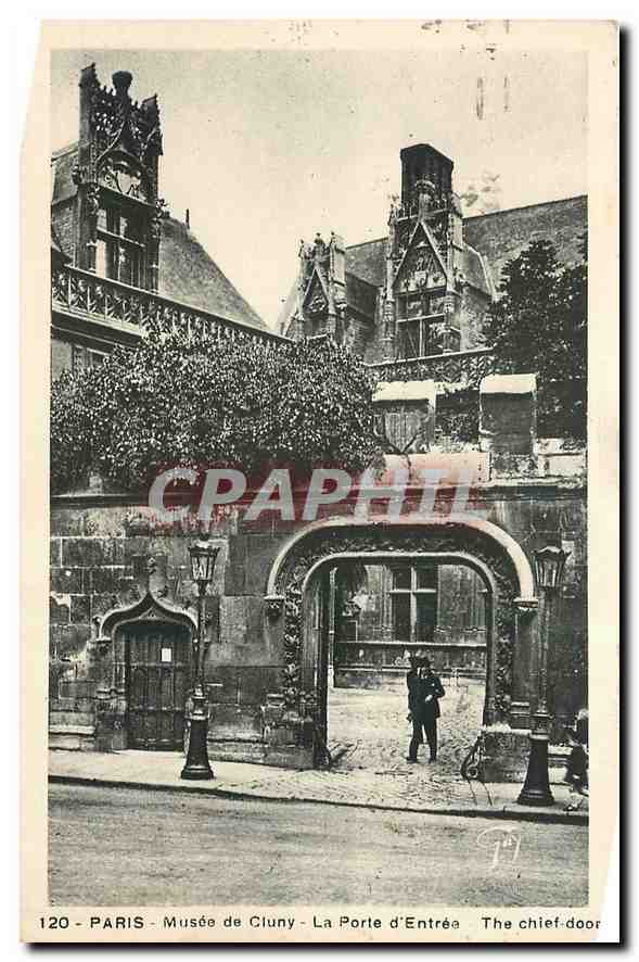 CPA Paris Musee de Cluny La Porte d'Entree 