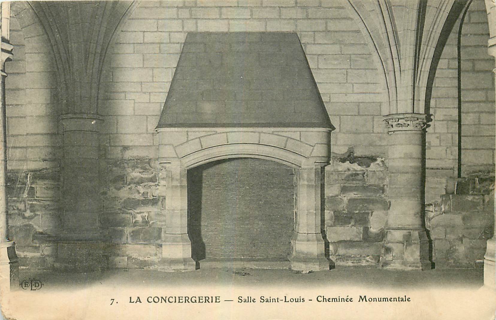CPA La Conciergerie Salle Saint Louis Cheminee Monumentale 