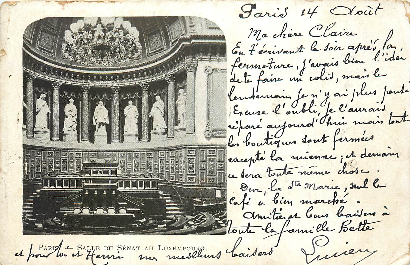 CPA Paris Salle du Senat au Luxembourg 