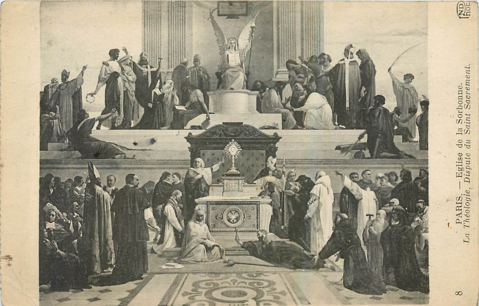 CPA Paris Eglise de la Sorbonne La theologie Dispute du Saint Sacrement