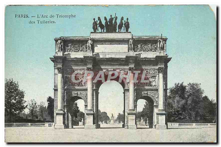 CPA Paris l'Arc de Triomphe des Tuileries 