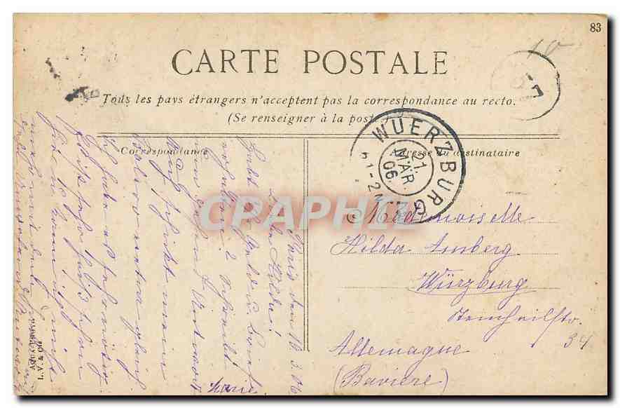 CPA Paris l'Arc de Triomphe du Carrousel  — Rückseite