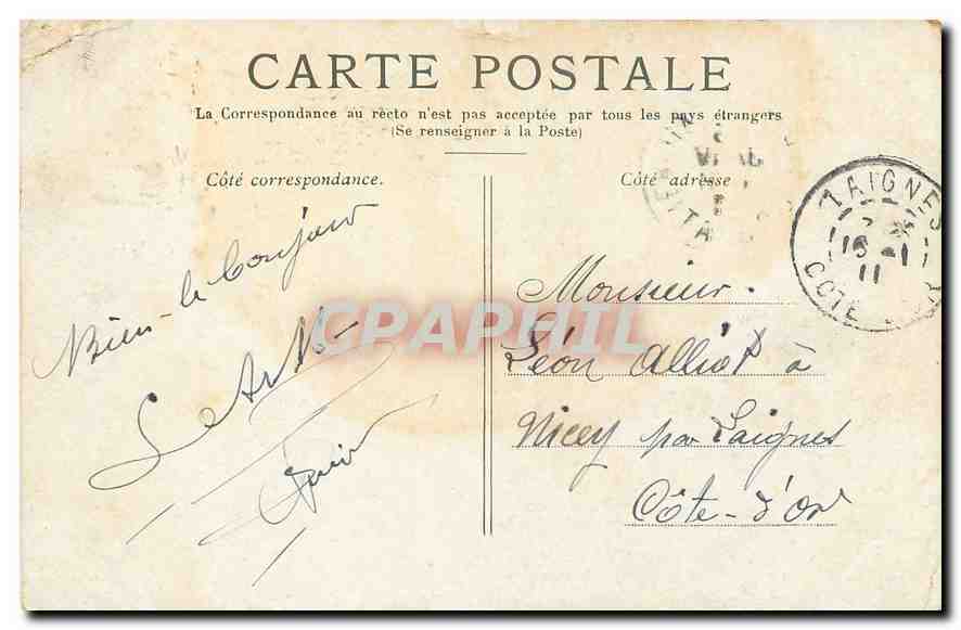 CPA Paris Le Palais Royal  — Verso