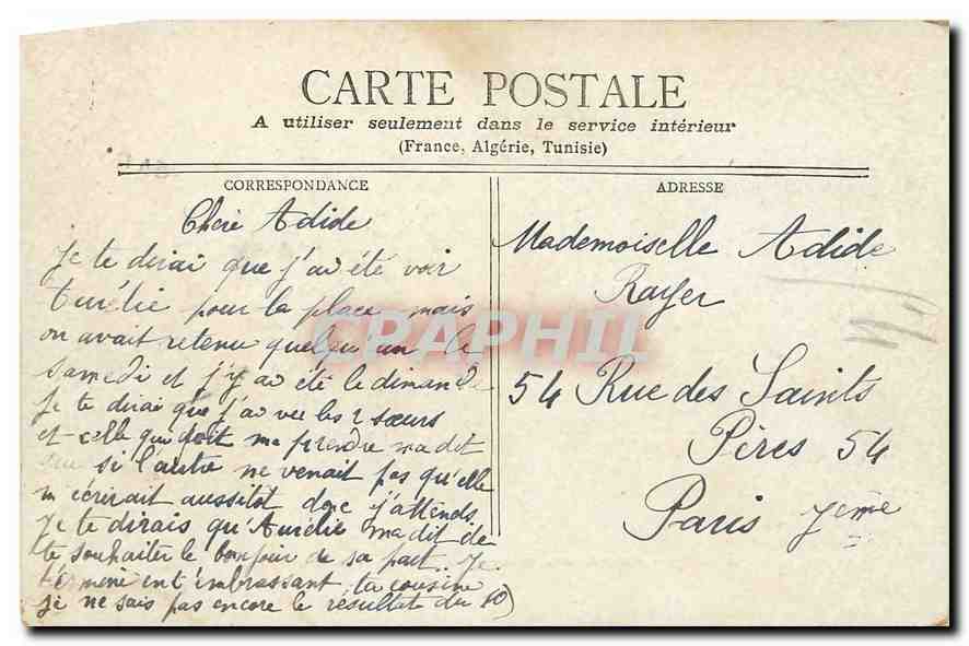 CPA Paris Eglise et rue Montmartre  — Rückseite