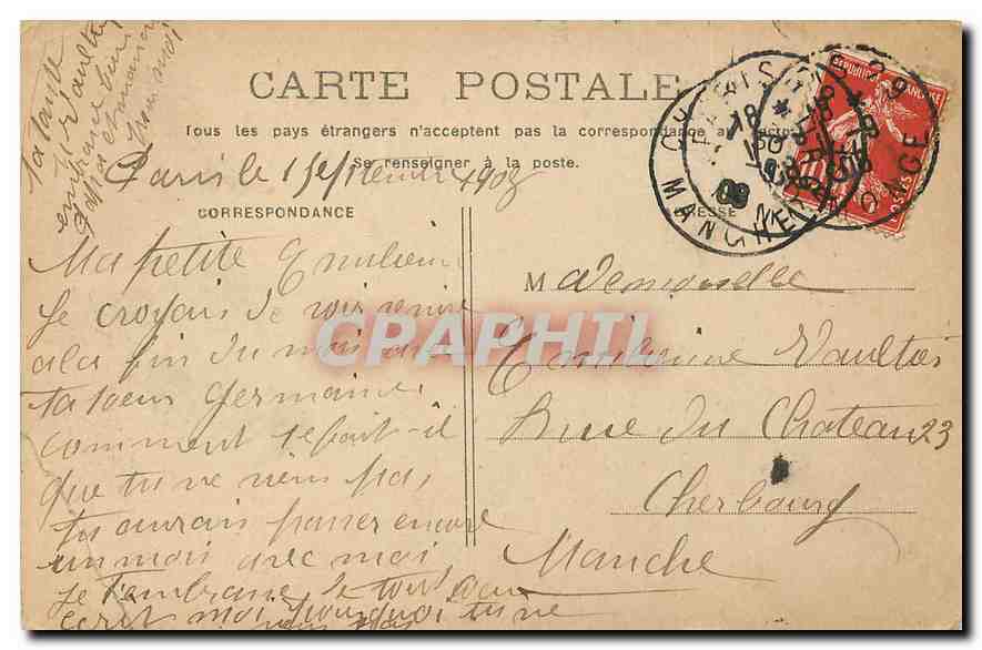 CPA La Grande Poste et le Telephone  — Rückseite