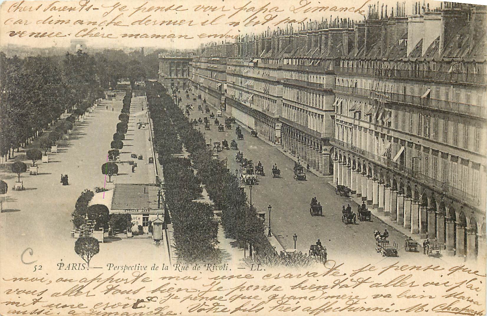 CPA Paris Perspective de la Rue de Rivoli 