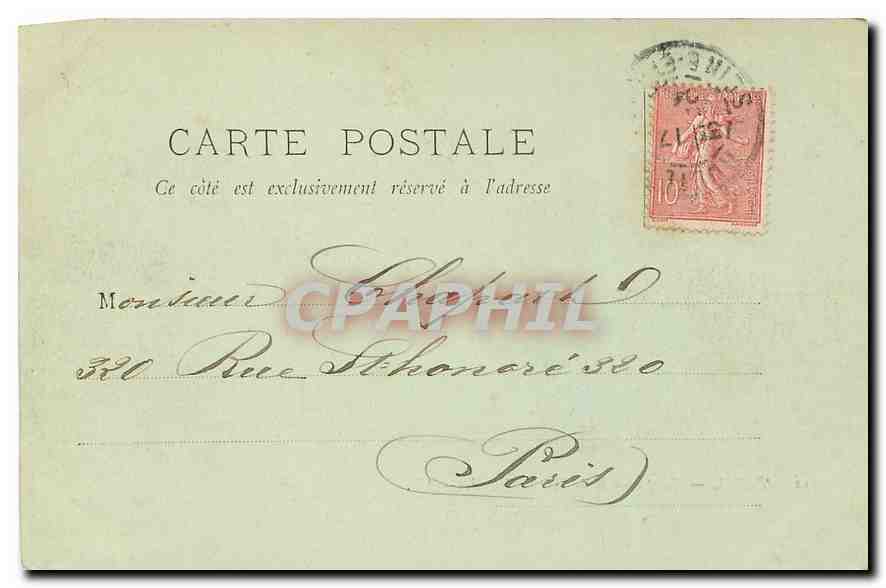CPA Paris Perspective de la Rue de Rivoli  — Rückseite