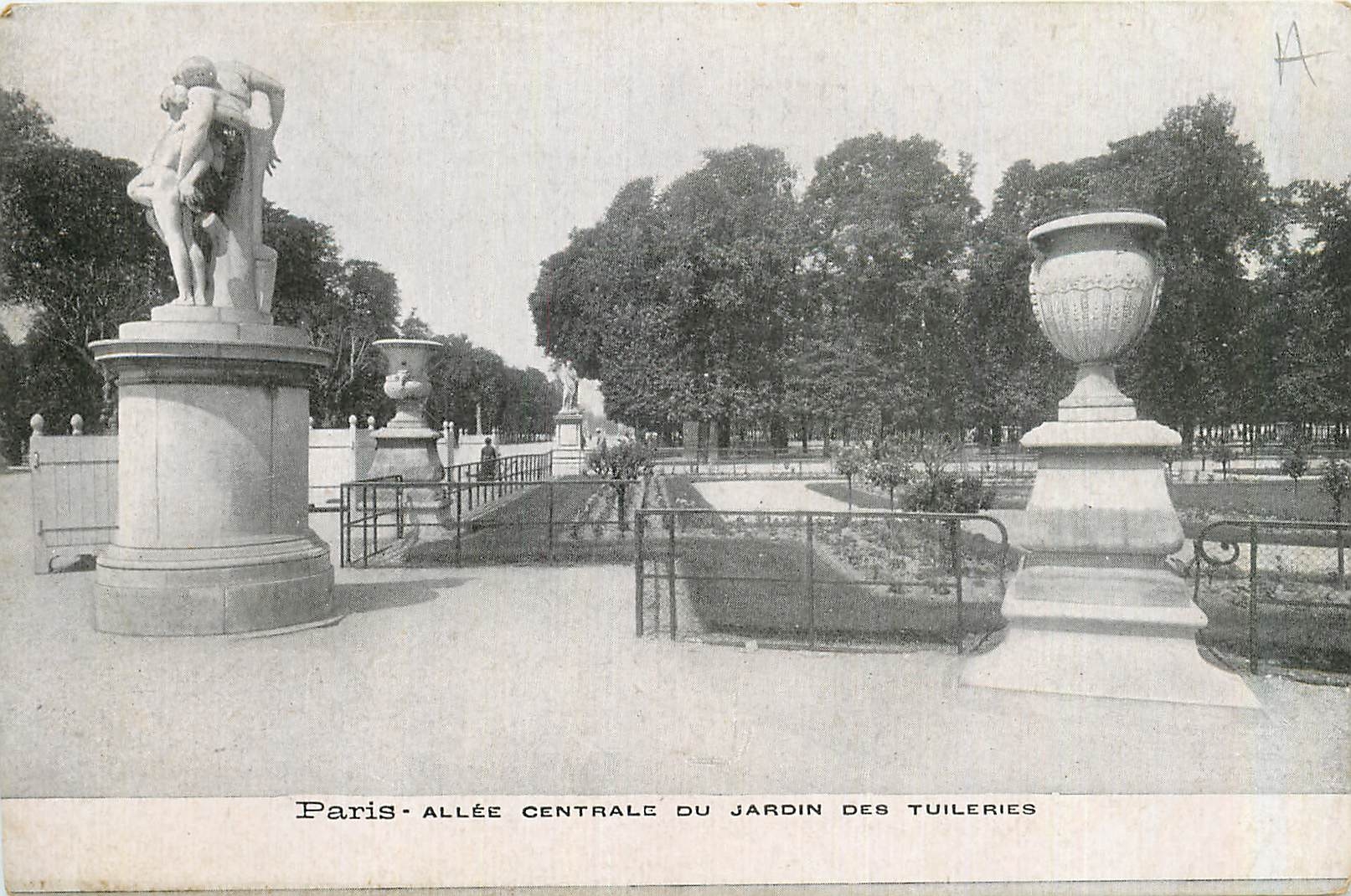 CPA Paris Allee centrale du Jardin des Tuileries 