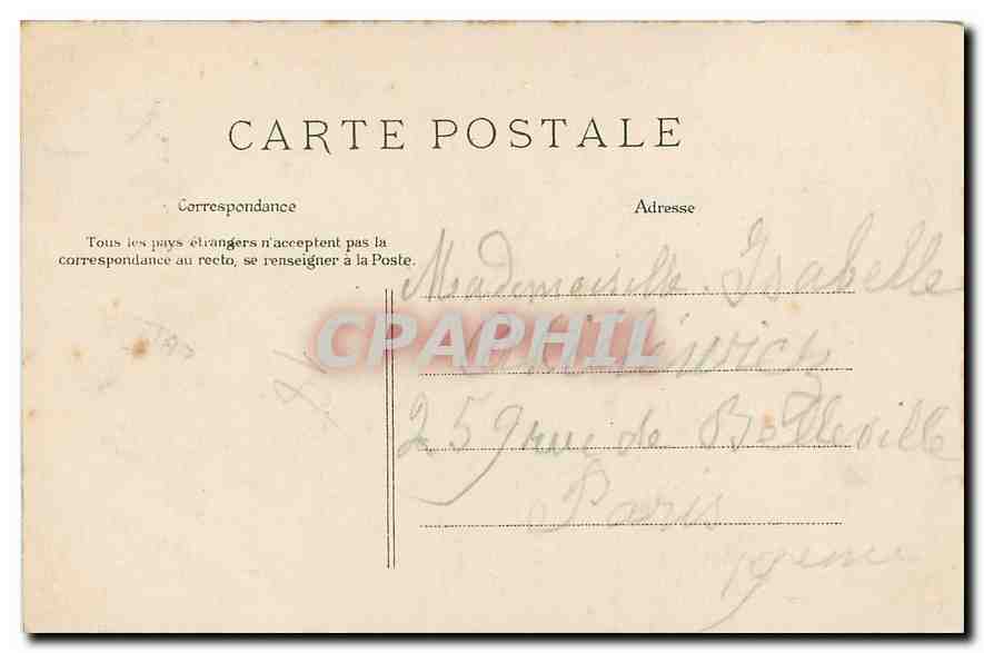 CPA Paris Eglise du Sacre Coeur  — Rückseite