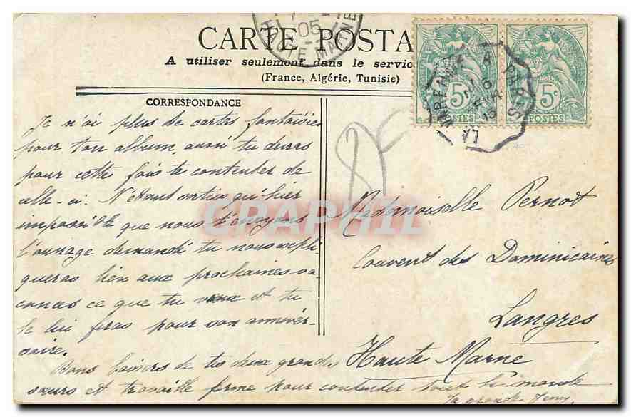 CPA Paris La Trinite  — Verso