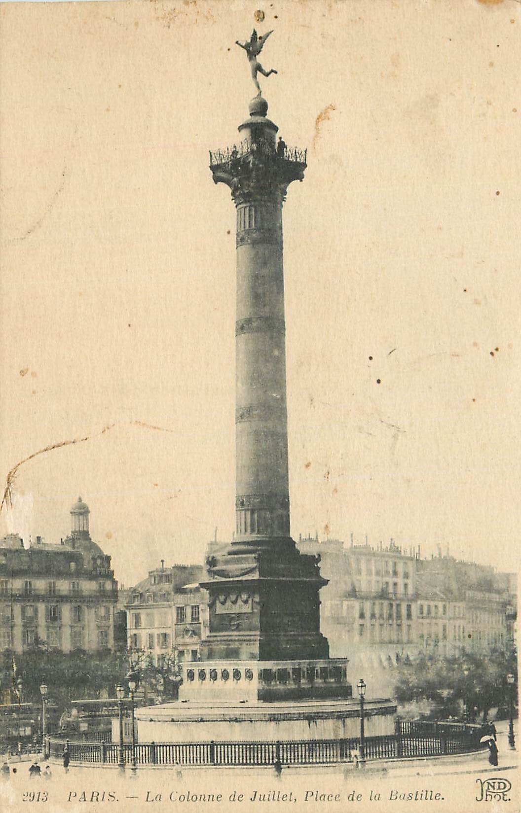 CPA Paris La Colonne de Juillet Place de la Bastille 