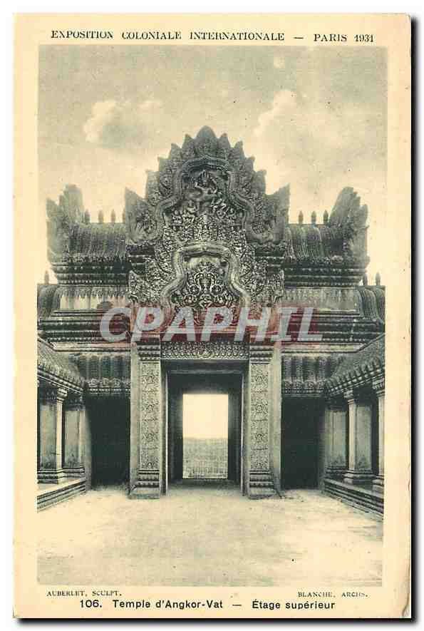 CPA Paris Temple d'Angkor Vat Etage superieur Exposition coloniale internationale 