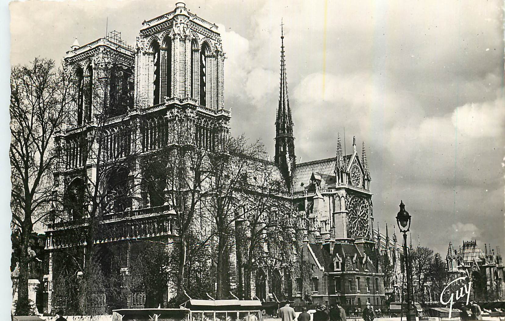 CPA Paris et ses Merveilles La cathedrale Notre Dame vue de la rive gauche 