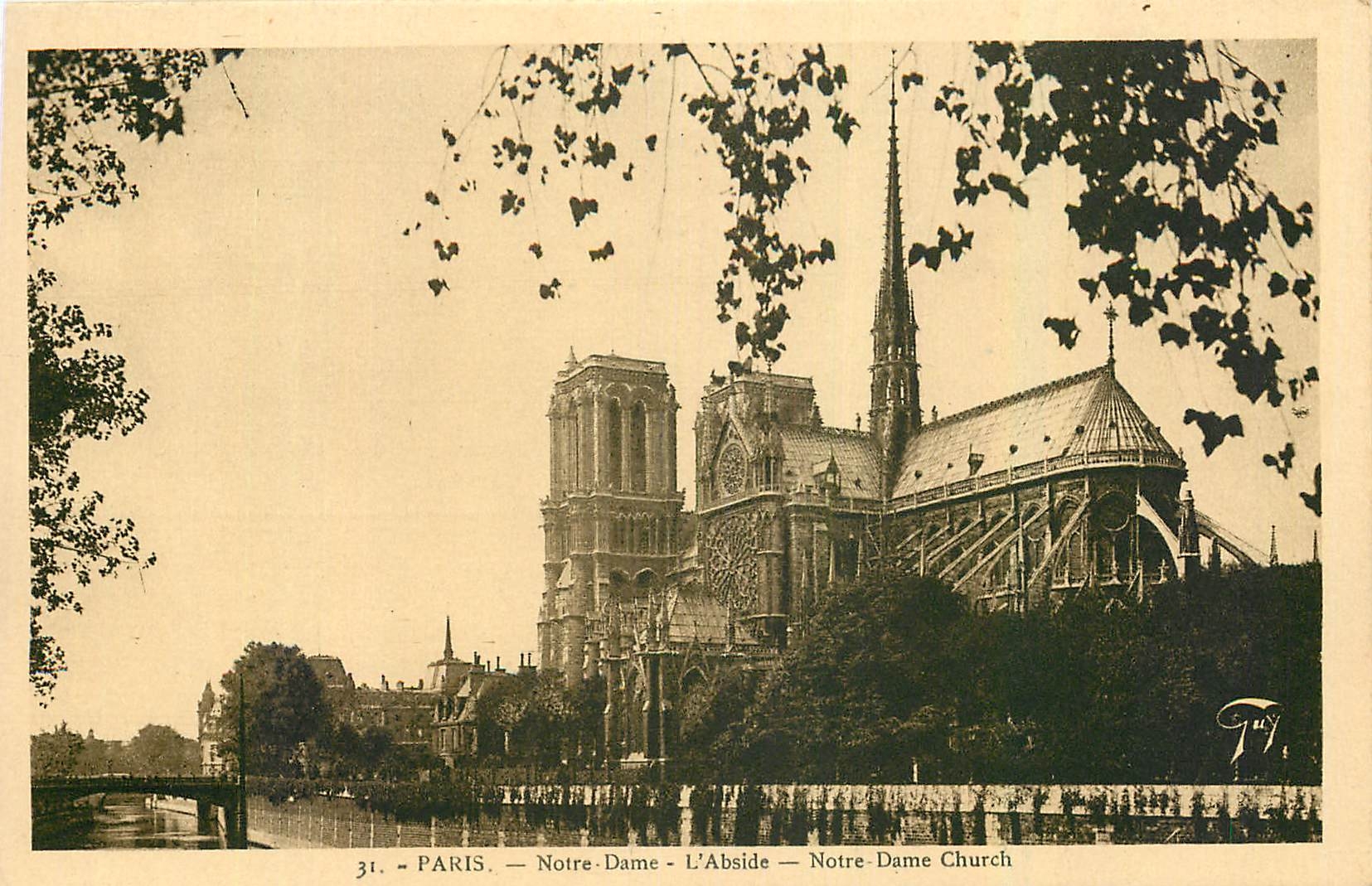 CPA Paris Notre Dame l'Abside 