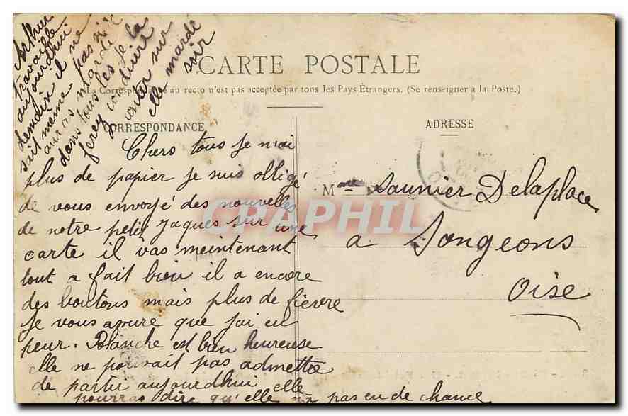 CPA Paris la Nuit Une Fete de Nuit Chambre des Deputes eclaree par les Phares du Grand Palais  — Rückseite