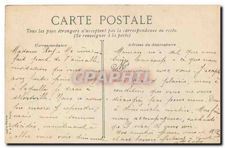 CPA Paris Bois de Boulogne La Cascade  — Rückseite
