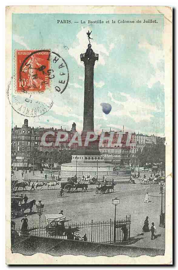 CPA Paris La Bastille et la Colonne de Juillet 
