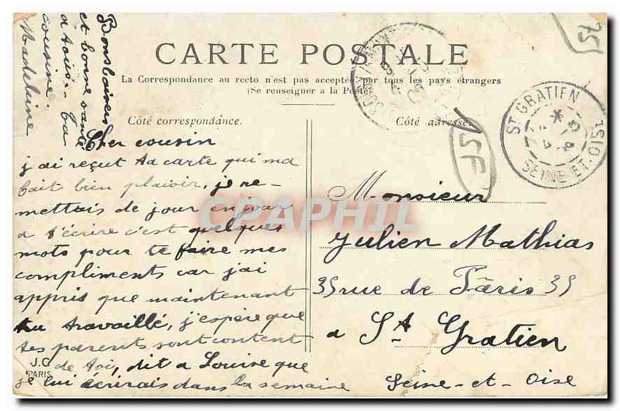 CPA Paris La Bastille et la Colonne de Juillet  — Verso