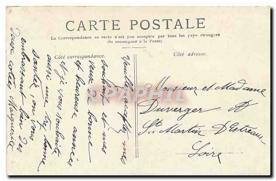 CPA Paris La Conciergerie  — Verso