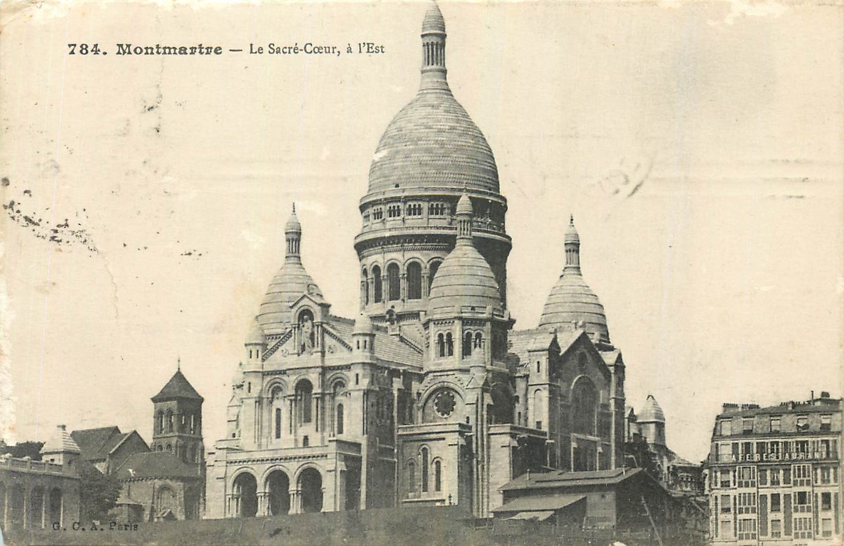 CPA Montmarte Le Sacre Coeur l'Est 