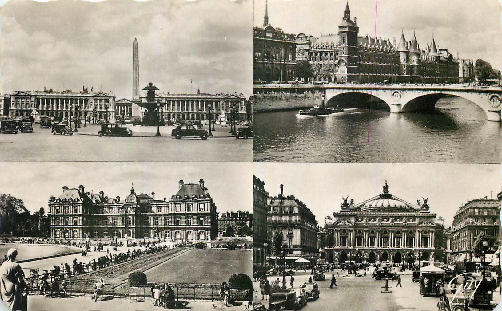 CPA Paris et ses Merveilles La place de la Concorde la Conciergerie le palais du Luxembourg et la pl