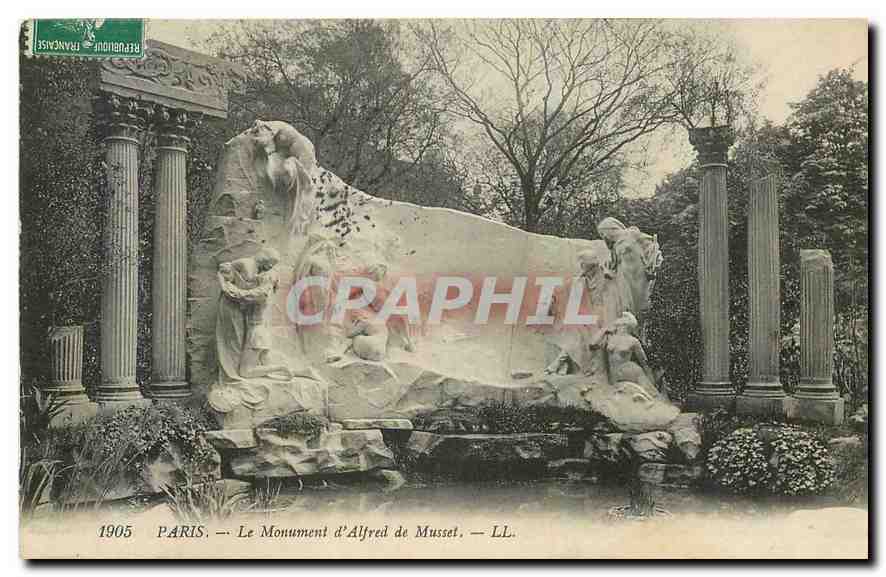 CPA Paris Le monument d'Alfred de Musset 