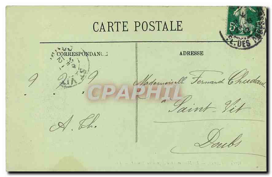 CPA Paris Le monument d'Alfred de Musset  — Verso
