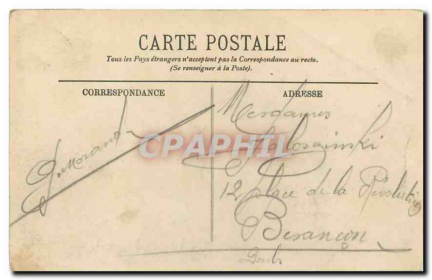 CPA Paris La Bourse  — Rückseite