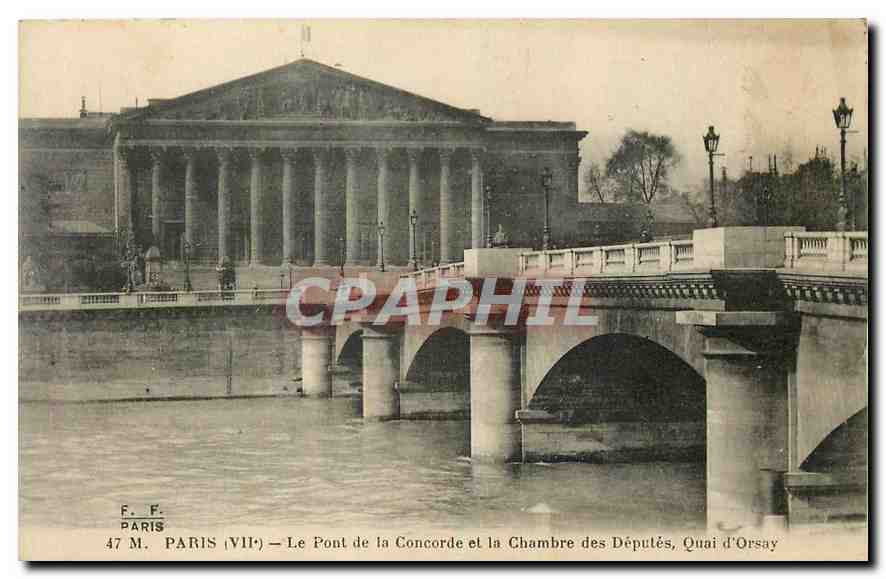 CPA Paris Le Pont de la Concorde et la Chambre des Deputes Quai d'Orsay 