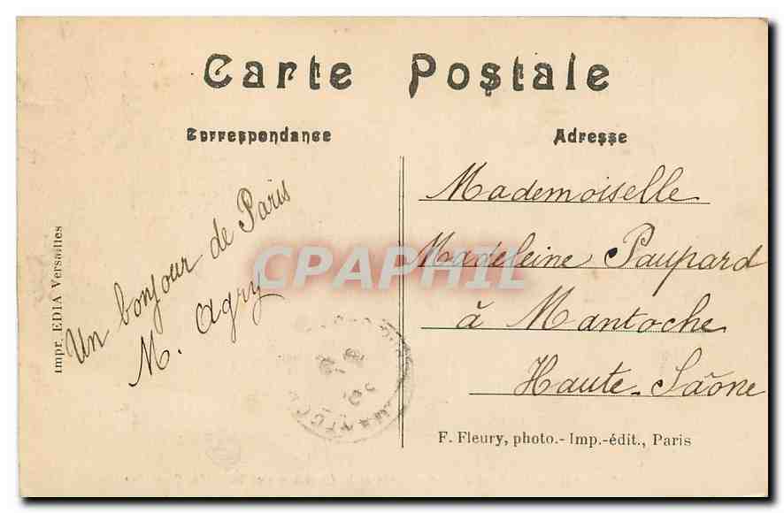 CPA Paris Le Pont de la Concorde et la Chambre des Deputes Quai d'Orsay  — Rückseite