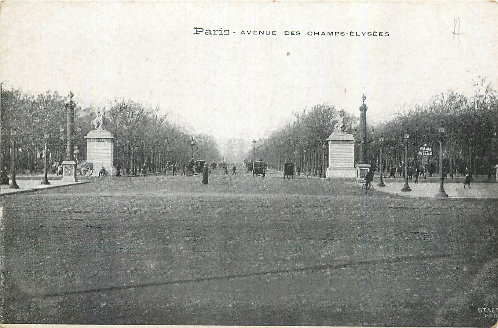 CPA Paris Avenue des Champs Elysees 