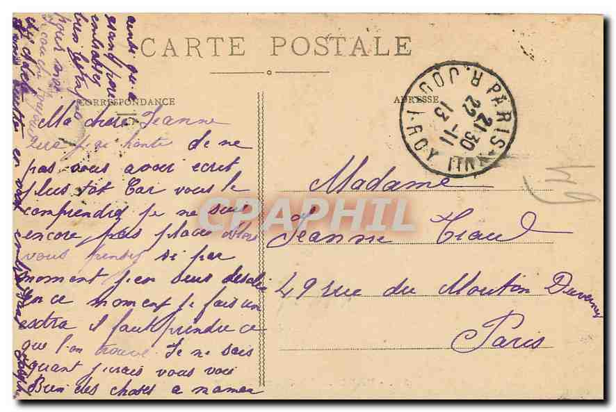 CPA Paris Le Grand Palais  — Verso