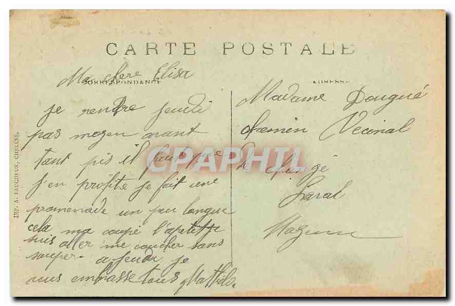 CPA Paris La Gare du Nord  — Rückseite