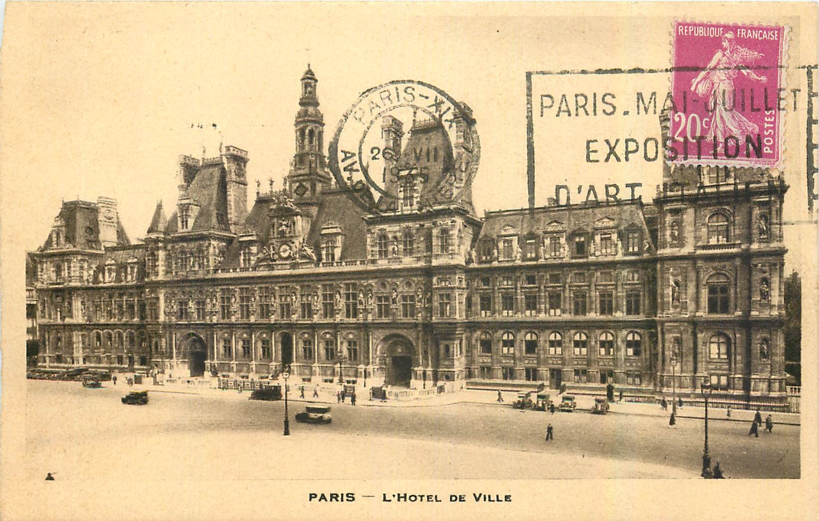 CPA Paris l'Hotel de Ville 