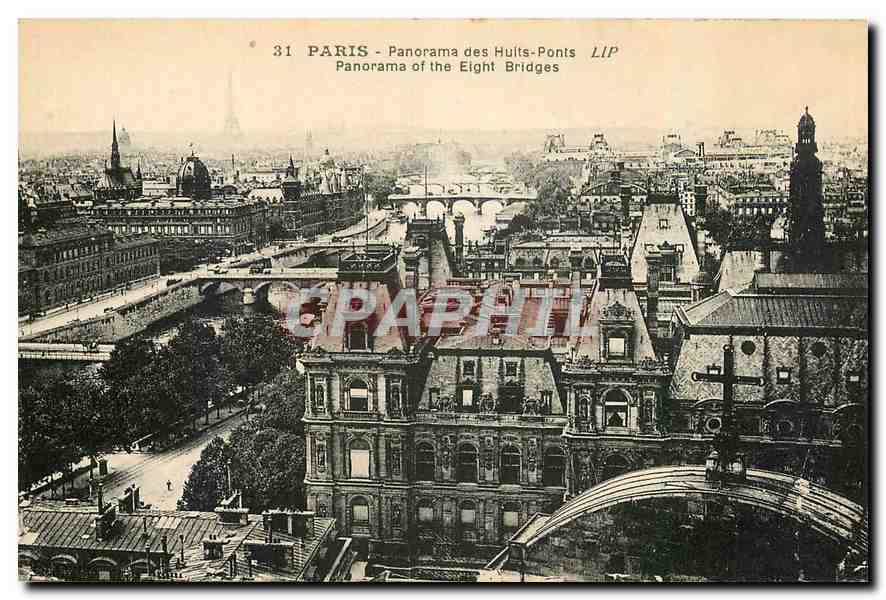 CPA Paris Panorama des Huits Ponts 