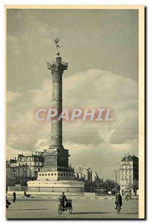 CPA La Place de la Bastille et la Colonne de Juillet 